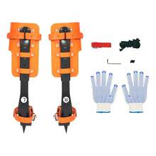 LYNICESHOP Tree Climbing Spike Kit, Pole Climbing Spurs Steel Adjustable Climber Strap Gaffs Upgrade Cow Leather Tree Climbing Gear Pole Climbing Spurs Tool For Felling Trees, Picking Fruit, Hanging Objects Holiday Gift (US Stock) Faster Delivery - Default - View 10