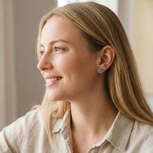 1 Pair Men's Stainless Steel Black & White Checkered Screw Earrings - Multicolor - View 6