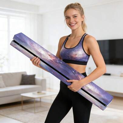 U'King 7FT 2.1M Folding Balance Beam , Gymnastic Balance Beam , Non-Slip Wooden Base ,Smooth PU Leather Surface ,Sponge Padding ,  Home Balance Training Gymnastics Equipment For Home Gymnastics Equipment, Anti Suede Training, Beginners To Professionals