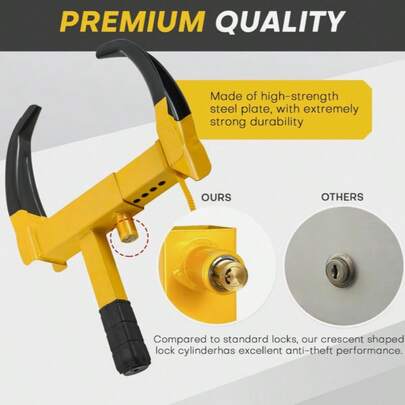Heavy Duty Security Wheel Clamp Lock For Car & Trailer | UK