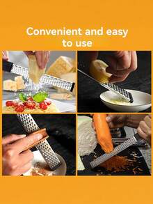 1 Piece Stainless Steel Cheese Grater, Slicer, Lemon Zester, Chocolate Chopper, Fruit Peeler, Slicer, Vegetable Cutter, Kitchen Helper - View 5