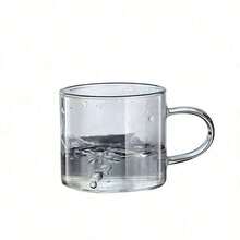 120毫升耐高温优雅咖啡玻璃杯，高端小茶杯，透明玻璃带手柄，耐热耐冷，迷你杯，简约风格办公茶杯，独特马克杯 - 無色 - 查看 9
