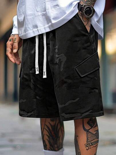 Men's Fashionable Casual Loose Pocket Work Shorts, Gothic Shorts, Dopamine, Camouflage Shorts, Outdoor Functional Style, Men's Casual Shorts, Sports Shorts, Loose Chino, Functional Shorts, Running Shorts, Loose Fit