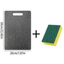 1/3pcs Marble Cutting Board Set, Household Fruit Chopping Board, Children's Food Board, Separate Raw & Cooked Ingredients Board, Kitchen Food Prep Board - Black - View 9