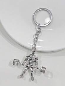 1个休闲运动图案锌合金钥匙扣，四季皆宜 - 銀色 - 查看 3