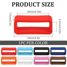 8 Pcs Watch Band Keepers, 20mm Silicone Watch Strap Holder Loops, Rubber Watch Strap Keeper, Band Security Connector, Watch Band Fastener Rings Sport Watches Parts Multi - Color - 最初的 - 查看 2