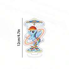 MY LITTLE PONY 1个小马宝莉粉红小马、柔柔、苹果嘉儿动漫卡通亚克力可爱桌面摆件，可爱人物造型桌饰，适合女孩卧室、办公桌，完美的房间装饰和粉丝礼物 - 彩色 - 查看 8