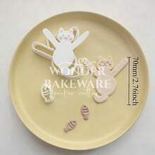 DIY猫咪饼干模具 可爱猫咪抱鱼可压饼干模具 悬挂杯系列饼干切割厨房烘焙糕点烘焙用具 - cat - 查看 7