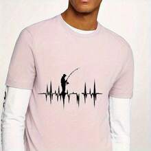 1PC 持久耐用且可水洗的钓鱼心电图热转印贴片，可粘贴贴纸，由塑料制成，带有贴花细节，适用于 T 恤、牛仔裤、连帽衫、背包、手提包、枕头和复古棒球衫等项目。 - L - 查看 4