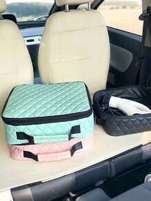 1pc Large Capacity Car Trunk Organizer - Made Of Waterproof And Durable Fabric, Can Store Electric Vehicle Charger, Cables, Tools And Camping Gear - Keeps Trunk Tidy And Organized, With Carrying Handle, Suitable For SUV, Sedan, Hatchback, Car Interior Accessories - Multicolor - View 6