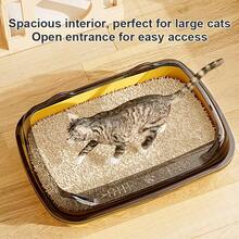 High-Sided, Enclosed Large Cat Litter Box, Anti-Splash & Odor, Thick Pet Supplies - L - View 5