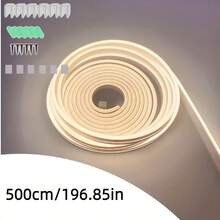 5V COB Neon Light Strip, USB Powered, IP65 Waterproof, Touch Switch With Long Press Brightness Adjustment, 1 Roll Tape Included, Ideal For Garden, Bedroom, Living Room, Cabinet & Wardrobe Lighting - Warm White - View 11