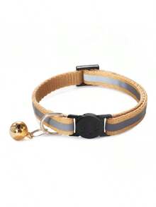10pcs Random Reflective Detachable Cat Collar With Bell And Round Ears, Suitable For Cats And Small Dogs - Multicolor - View 11