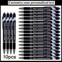 10pcs Customized Engraved Ballpoint Pens - Smooth Writing, Personalized Information, Touch Screen Compatible Retractable Clip, Ideal For Office And Christmas Greetings - Sets - View 4