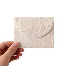 5/10pcs Handmade White Embossed Envelopes, Size 3.9 Inches X 2.83 Inches (9.9cm X 7.2cm), Suitable For Wedding Invitations, Greeting Cards, Crafts, Holiday Notes And Thank You Cards - Multicolor - View 2