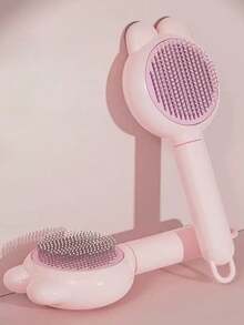 1支迷你动物兔毛刷，毛梳，解结按摩刷，宠物美容刷，适用于仓鼠、猫、狗，有助于去除松散毛发和梳理毛发。 - 彩色 - 查看 5