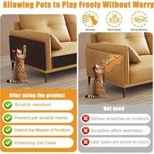 1 Tấm bảo vệ đồ nội thất khỏi móng vuốt mèo, tấm bảo vệ ghế sofa khỏi móng vuốt mèo, tấm cào móng cho mèo, tấm cào có thể cắt dán cho mèo con tự làm để leo trèo, thích hợp cho ghế sofa, tường, cửa, chân bàn. - 40*100cm - Xem 9