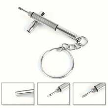 10-5pcs Mini 3-In-1 Multi-Function Screwdriver Keychain, Steel Eyeglass Screwdriver With Keychain, Glasses Repair Small Screwdriver With Key Chain For Fashion Glasses, Watches And Glasses, Practical Small Tool - 3-in-1 Screwdriver - View 6