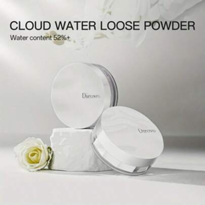  Polvo compacto Tilovi Dirovo, tapa ondulada, control de grasa, resistente al agua, resistente al sudor, larga duración de 24 horas