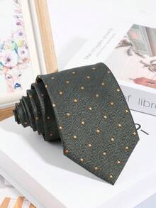 1pc Men's Fashion Versatile Small Polka Dot Pattern Necktie, Suitable For Business, Commute, Banquet And Daily Wear - Multicolor - View 10