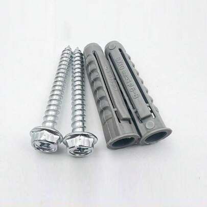 20pcs Plastic Expansion Plugs, Tetrahedral Expansion Anchors, Grommets For TV Bracket, Range Hood Screws, 10*50