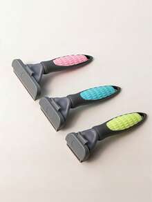 Pet Deshedding Brush, Cat Dog Fur Remover Grooming Tool - Pink - View 7