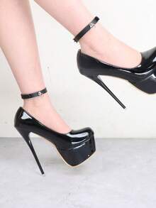 【2026新款】1双时尚金属圈脚链 | PU皮革脚饰 | 服饰配饰 - 黑色 - 查看 8