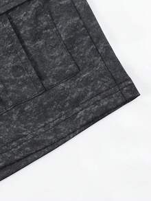 Pantalones cortos deportivos casuales de punto ligero de unicolor para adolescentes/niños, transpirables y cómodos, diseño versátil, primavera/verano - Negro - Ver 10