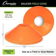 7.5" Diameter Flexible Saucer Field Cone For Athletics And Social Distancing Purplegift - as pic - View 3