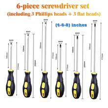 加长型螺丝刀套装，包含一字螺丝刀、磁性螺丝刀和扁头螺丝刀，方便家庭维修和玩具组装。 - 螺絲起子 - 查看 13