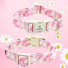 Lionheart Glory Dog Collar Cute Pink Flower Puppy Collars Soft Adjustable Pet Collars - Baby Pink - View 5