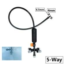 de riego por atomización para invernadero de jardín, Kit de rociador de plástico y latón ajustable de 5/6/vías, humidificación, refrigeración, desempolvado 8MN8 - E - Ver 3
