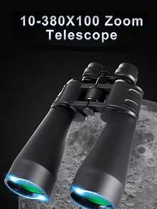 1支10-380x100专业超高清双筒望远镜，大变焦双筒望远镜，适合作为节日或生日礼物送给男友或父亲，适用于观鸟、徒步旅行、旅游和音乐会。 - 彩色 - 查看 3