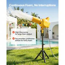 Foam Machine, Handheld Spray Foam Cannon Party Machine, Bubble Cannon With Fan & Triangular Structure, Dense Foams Maker For Gatherings, Backyard, Celebrations & Party, Continuous Foams Output - 9.84-16.40 Ft/3-5m Spray Range - View 4