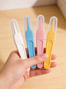 4pcs/1set Baby Daily Care Cleaning Tweezers Round Head Clamps, Newborn Care Set, Infant Nail Clipper 4-Piece Material, Children's Trimming Care Tools, Newborn Gift Set, Newborn Care Tools, Newborn Care Gift - Multicolor - View 10