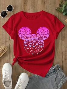 Disney Women T-Shirts - Red - View 1