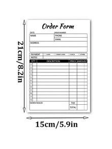 2-Ply White & Yellow Carbonless Receipt Book, Small Business Invoice Pad, Order Receipt Book, Commercial Invoice Book, School Supplies, Back To School Season - Multicolor - View 11