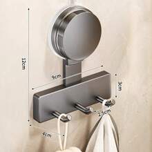 Strong Load-Bearing No Punching Suction Cup Hook Bathroom Wall Mounted Door Hanging Clothes Rack Clothes And Towel Racks - View 7