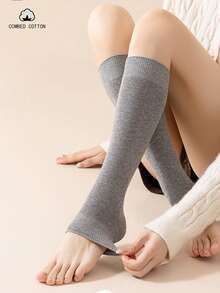 1/2/4 双装日式 JK 款白色过膝袜，透气显瘦，适合春秋季穿着 - 彩色 - 查看 3