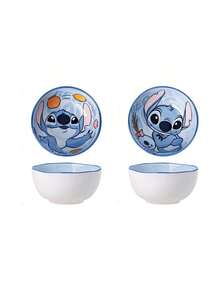 Disney 迪士尼史迪奇陶瓷饭碗卡通餐具套装，高品质礼盒包装，汤碗家用餐具套装 - 彩色 - 查看 10