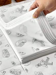 烘焙纸、一次性餐盘衬纸、面包托盘纸、防油食品纸、烘焙吐司蛋糕甜点衬纸、食品包装纸 - 彩色 - 查看 1