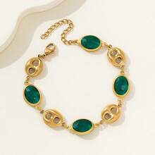 Bộ 3 vòng tay mạ vàng 18K, có thể đeo chồng lên nhau hoặc riêng lẻ, kiểu dáng đa năng, phù hợp cho các buổi hẹn hò, tụ họp, làm quà tặng và trang phục hàng ngày. - Vàng - Xem 15