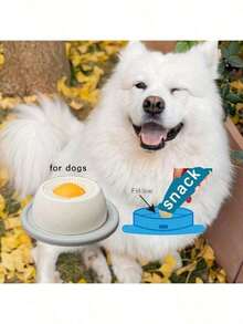 宠物舔食垫酸奶舔盘慢食碗，适用于猫狗 - 蓝白互动零食碗，促进牙齿健康和精神刺激，耐用塑料材质，宠物舔食垫，宠物零食时间，趣味宠物设计，表面光滑 - 300毫升 - 查看 9