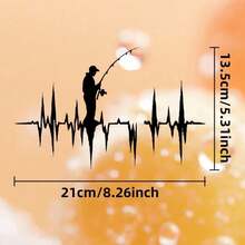1PC 持久耐用且可水洗的钓鱼心电图热转印贴片，可粘贴贴纸，由塑料制成，带有贴花细节，适用于 T 恤、牛仔裤、连帽衫、背包、手提包、枕头和复古棒球衫等项目。 - L - 查看 11