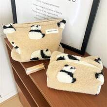 Large Capacity Cute Panda Cosmetic Bag, Toiletry Organizer Pouch, Inner Lining Bag, Pillow Bag - Multicolor - View 9