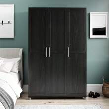 Camberly Framed 3 Door Wardrobe - Black1 - View 1