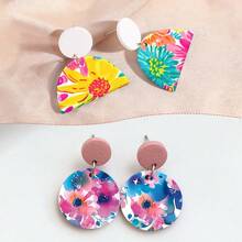 Floral Pattern Clay Transfer Paper For Polymer Bohemian Leaves Clay Transfer Retro Water Transfer Sheets Jewelry Making Earrings DIY Polymer Enamel Pottery Enamel Tools Art - 1Pc - View 7