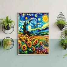 5D Diamond Painting Kit - Full Round Diamond, Floral Pattern, Acrylic Craft Set For Home Decor, Frameless Creative Diamond Painting Kit - round diamond - View 10