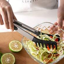 10-Inch Odorless Heat-Resistant Fruit & Vegetable Salad Tongs, Pasta Tongs, Food Clips, Salad Tongs, Spaghetti Strainer Tongs - View 4
