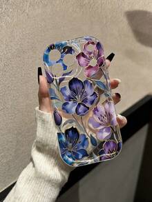 Cream Textured Wavy Edge Floral Painted Anti-Drop Phone Case Compatible With IPhone 17pro/17Air /17/17promax16/11/16pro/16plus/16promax/16e/15Promax/13/14/12/XS/XR/7G/8P, Compatible With Samsung Galaxy S25/S25PLUS/S25 Ultra/A16/A36/A26/A56/A50/A12/A32/A52/A72/A51/A21S/A13/A14/S24/S24PLUS/S24Ultra,S22/A52/A53/A54/A55S23/, Compatible With Xiaomi 11/12Pro/12/12X/13Pro/14Pro/15Pro/, Compatible With 10/9/Note9/12c/Note11pro/Note8Pro - Multicolor - View 4